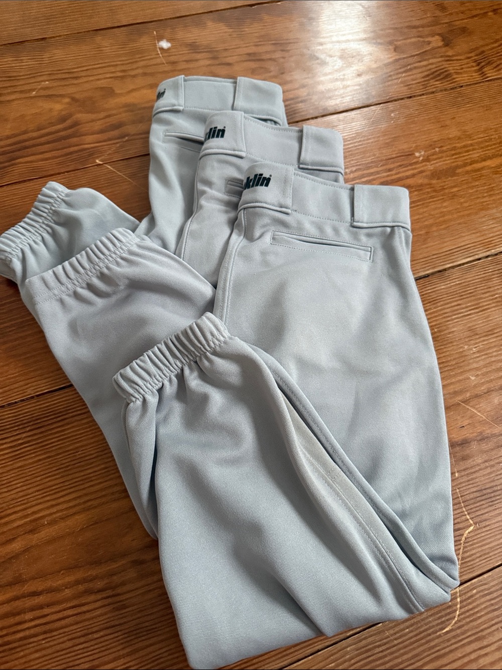 Franklin Kids Large Light Gray Baseball Pants